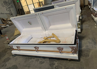 Conception métallique rectangulaire de coffre métallique haut de gamme pour les professionnels des funérailles