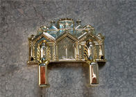 Le cercueil en plastique adapté aux besoins du client de Vierge accule le style américain d'or pâle avec la cathédrale