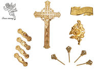 Accessoires de cercueil d'enterrement d'or/argent/en cuivre, fournisseurs de matériel de cercueil