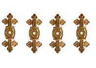 Forme pâle de croix de décoration de surface de parenthèse de cercueil d'or pour la vis de cercueil