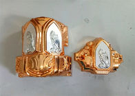 Coins en plastique religieux de cercueil avec 80' long couleur d'or de barres d'acier