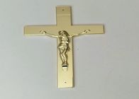 Crucifix en plastique 24×14cm de cercueil de Pale Gold pp pour le cercueil funèbre