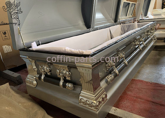 Elegant Metal Casket Rectangle shape With Metal Handle Decorable