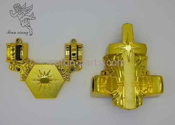 Gold Casket Hardware Kit PP Plastic Material With 66cm Iron Tubes