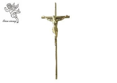 Taille 37×13.7 cm, Jésus de croix de cercueil de Jésus d'or 3 # cercueil pp croisés matériel