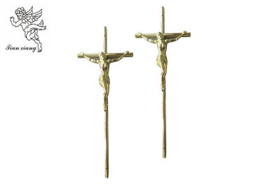 Taille 37×13.7 cm, Jésus de croix de cercueil de Jésus d'or 3 # cercueil pp croisés matériel