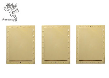 Matériaux adultes funèbres d'or de la plaque signalétique pp de rectangle d'accessoires de cercueil