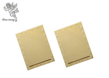 Matériaux adultes funèbres d'or de la plaque signalétique pp de rectangle d'accessoires de cercueil