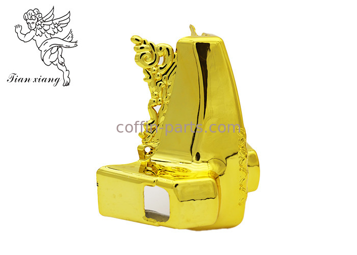 Coin funèbre d'or d'accessoires de cercueils et de cercueils de meubles avec pp en plastique