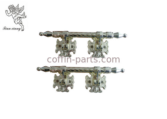 Strong Zamak Customized Casket Handles , Golden Metal Coffin Ornamental H9025