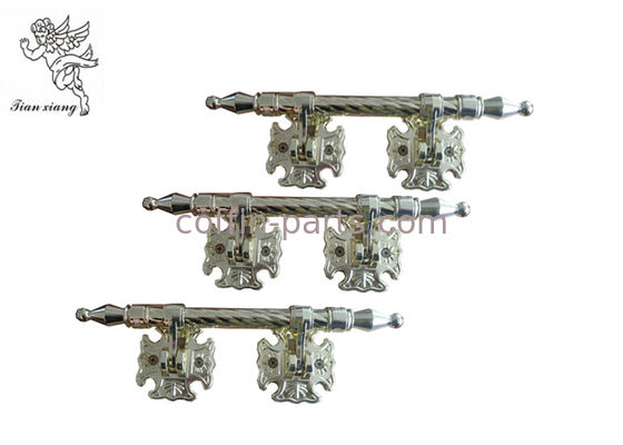 Strong Zamak Customized Casket Handles , Golden Metal Coffin Ornamental H9025