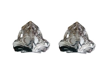 Silver Plastic Casket Hardware , Casket Corner Coffin Accessories Injection Molding