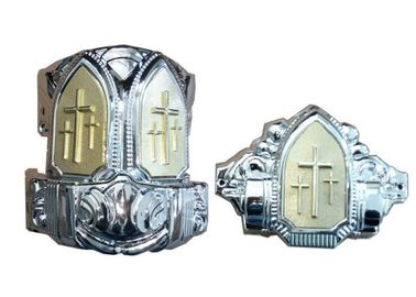 Small Silver Plastic Casket Corners With Iron Tubes American Style