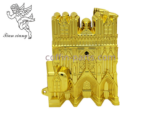 Le cercueil en plastique adapté aux besoins du client de Vierge accule le style américain d'or pâle avec la cathédrale