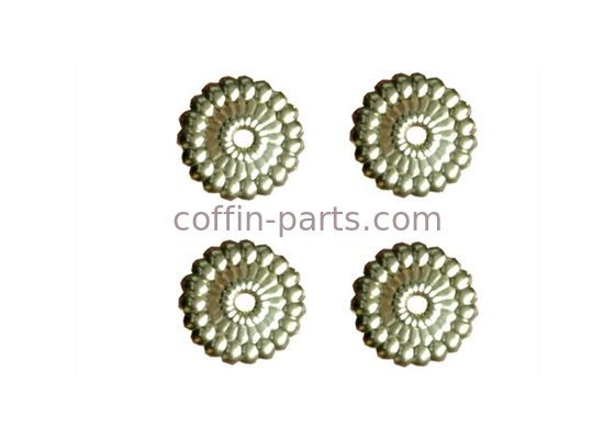 Pièces de forme ronde d'or d'un cercueil, parenthèse funèbre d'accessoires de cercueil de décoration